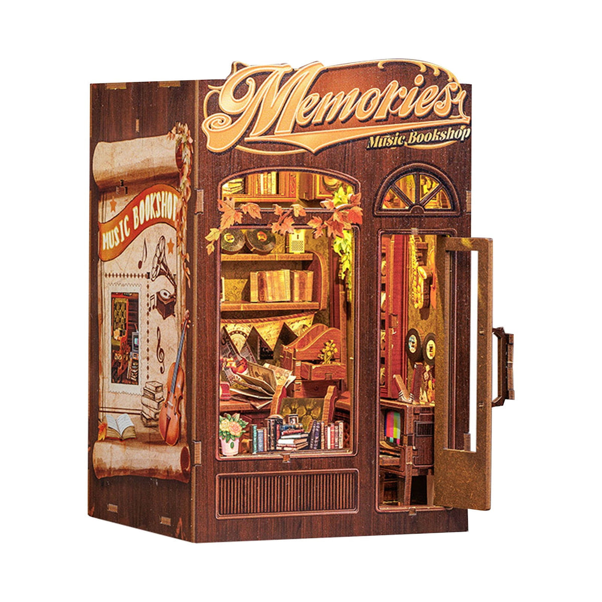 Owl Bookstore Book Nook Kit - DIY Miniature House Building Kit for Adults & Teens, 3D Wooden Puzzle Crafts for Bookshelf Decor & Gifts
