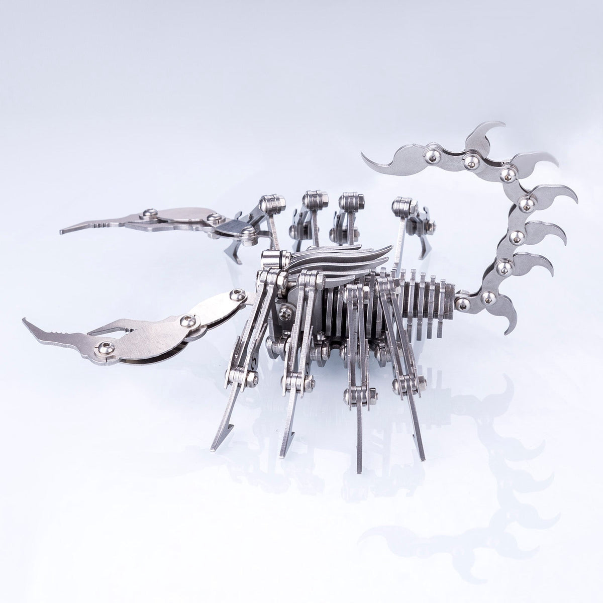 DIY Metal Scorpion 3D Puzzle Model Kit with LED Light, 274 Pcs Articulated Insect Assembly Craft for Adult Hobby Display Decor