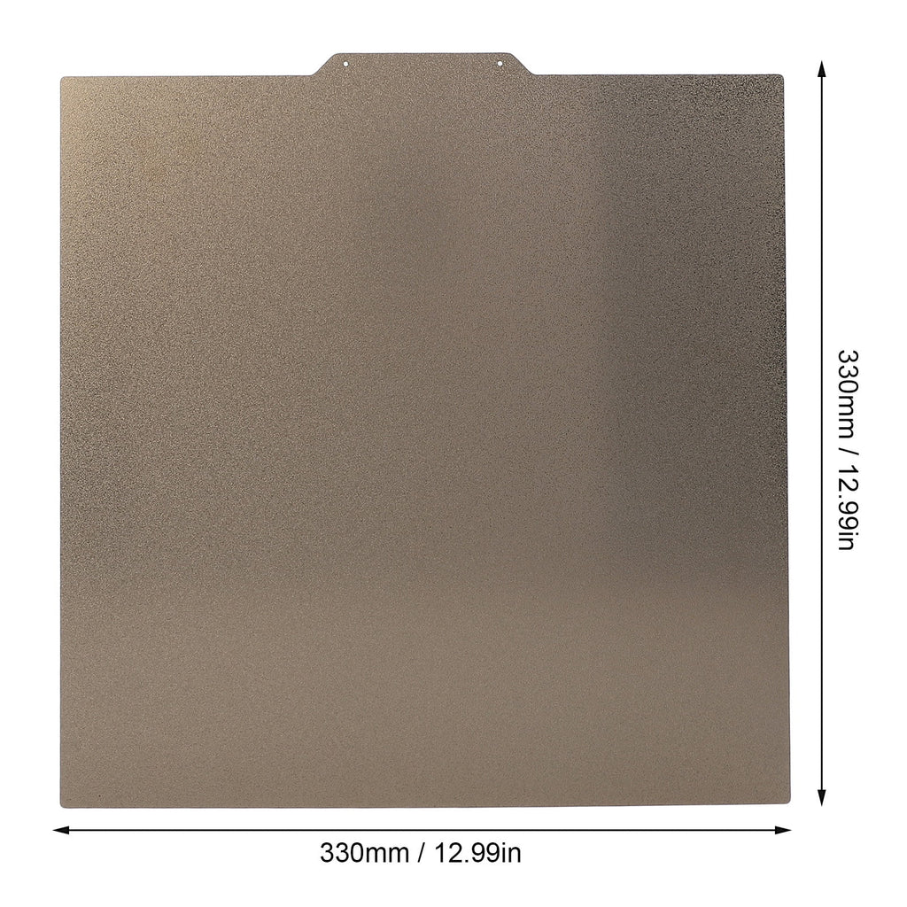 Double Sided Textured PEI Sheet 12.99 inches / 330 mm Flexible Build Plate Print Bed with Platform Replacement Surface for 3D Printer Accessories