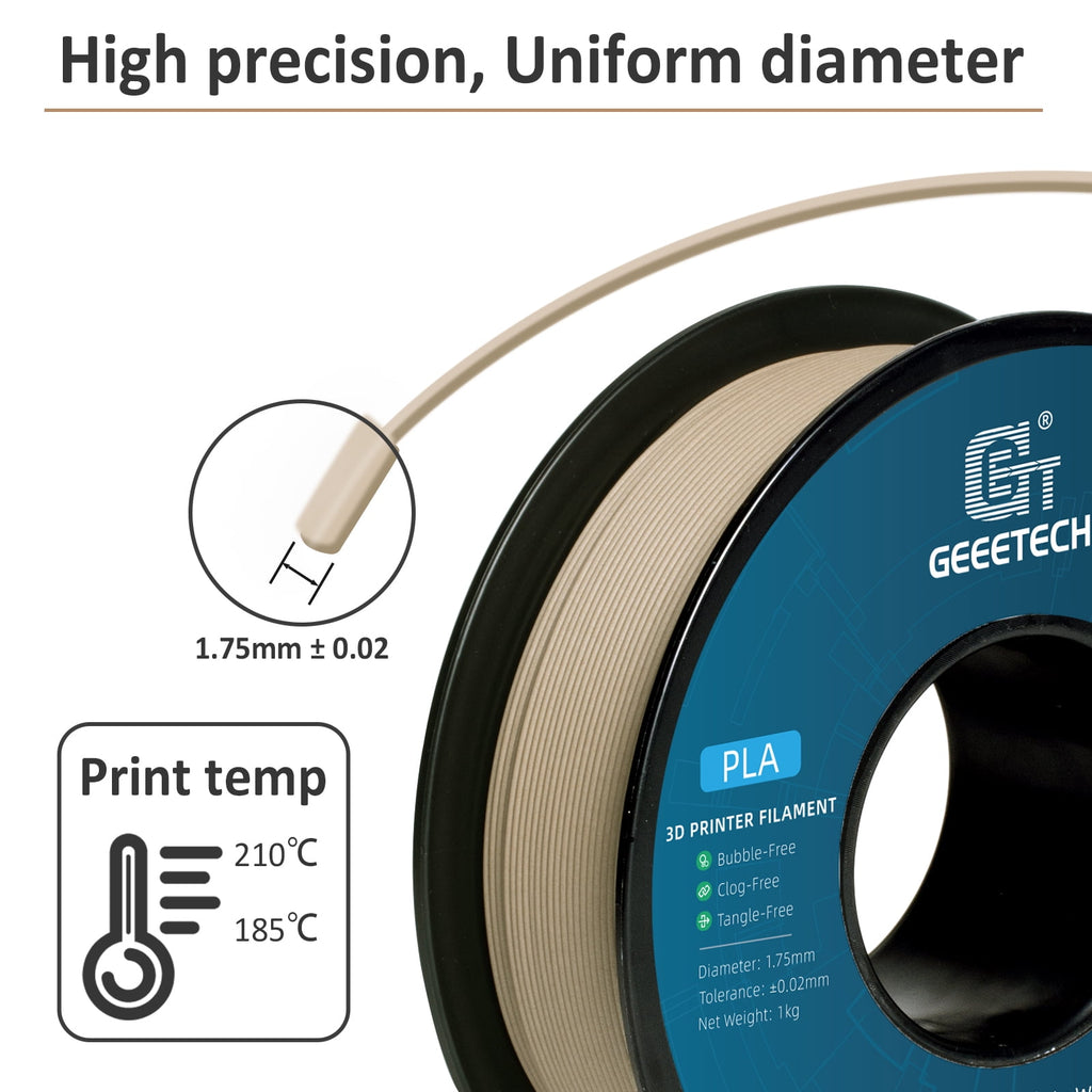 Geeetech 3D Printer PLA Filament Shiny Silk Gold Toughness Enhanced Filament with 1.75mm Dimensional Accuracy +/-0.03mm, 1080 Feet Per Roll, Vacuum Packaging, for Most 3D FDM Printer