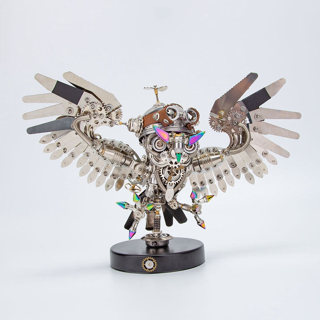 Lantern Fish 3D Metal Puzzle DIY Steampunk Assembly Kit, 700+PCS Mechanical Model with Movable Fins, Color-Changing Lamp & Collectible Gift for Adults & Teens