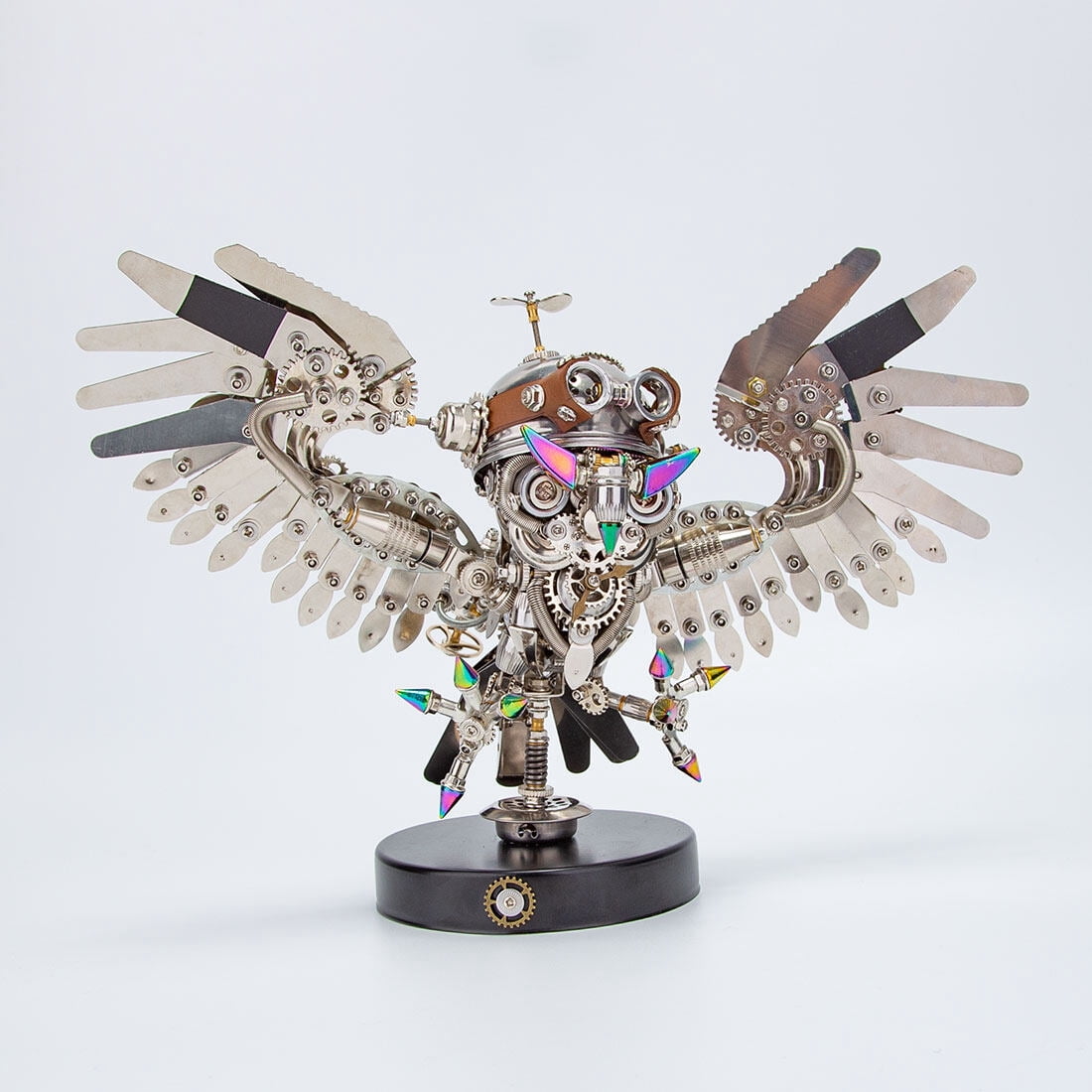 Lantern Fish 3D Metal Puzzle DIY Steampunk Assembly Kit, 700+PCS Mechanical Model with Movable Fins, Color-Changing Lamp & Collectible Gift for Adults & Teens