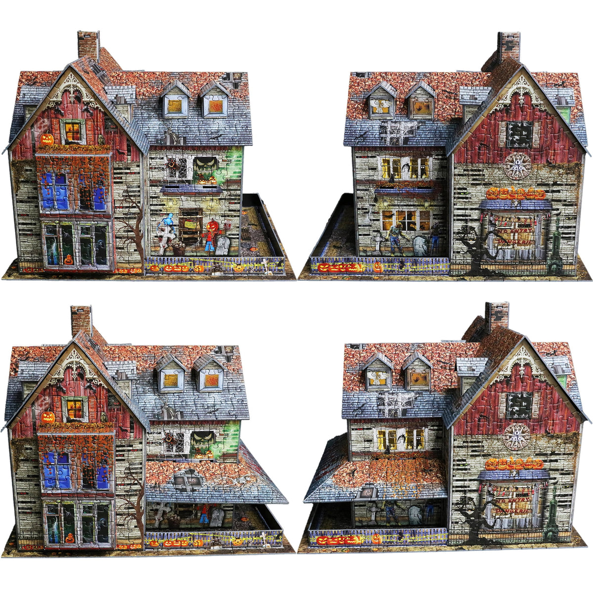 Eurographics: 3D Puzzle: Haunted House - 1100 Pieces - Halloween Adult Jigsaw, 13.75 x 10.5 x 11" Assembled Size, High-Quality Recycled Materials