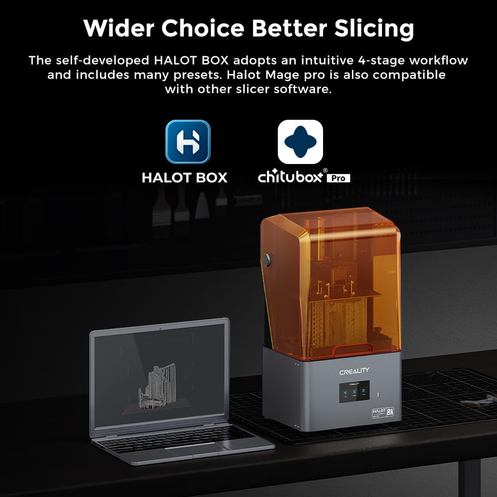 Creality HALOT-MAGE S 14K Resolution Resin 3D Printer 150mm/h Speed Less Odor Strong Ecosystem