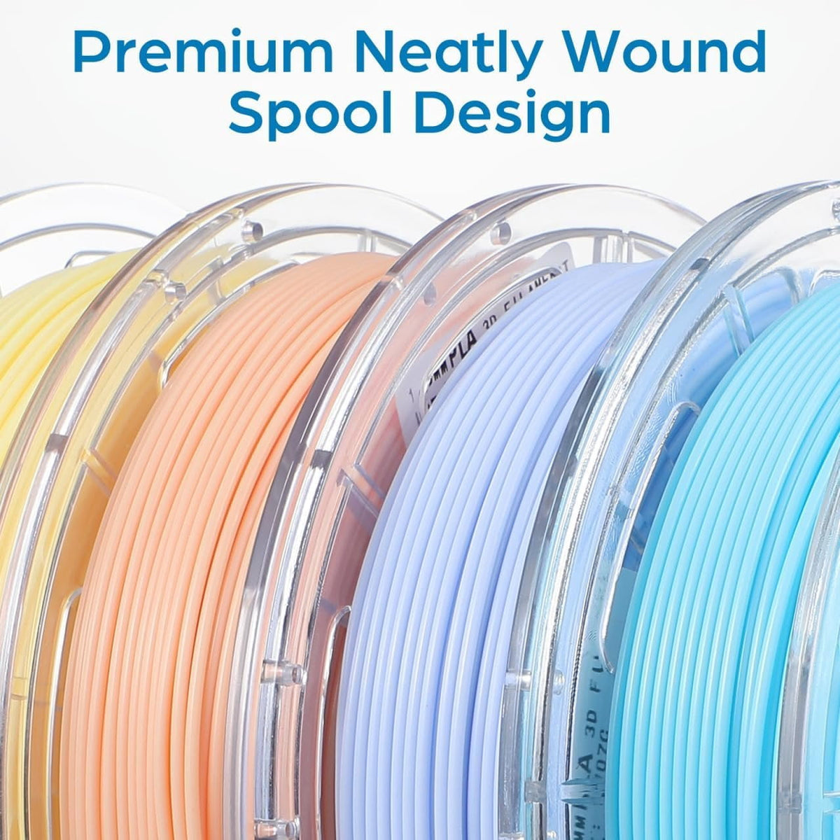 PLA Filament Bundle 2KG, Matte Pastel Macaron 8 Colors 250g Each, Printer Filament 1.75mm, Neatly Transparent Spools, Vacuum Boxed for Printer Pen DIY Crafts Desk Decor