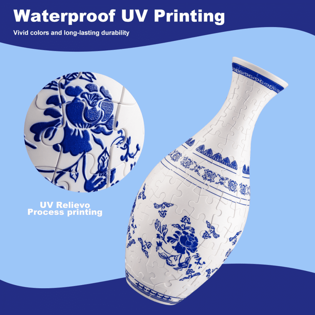 3D Puzzle Vase with 160 3D Jigsaw Puzzle Pieces for Adults & Kids Flower Arrangement Home Decor