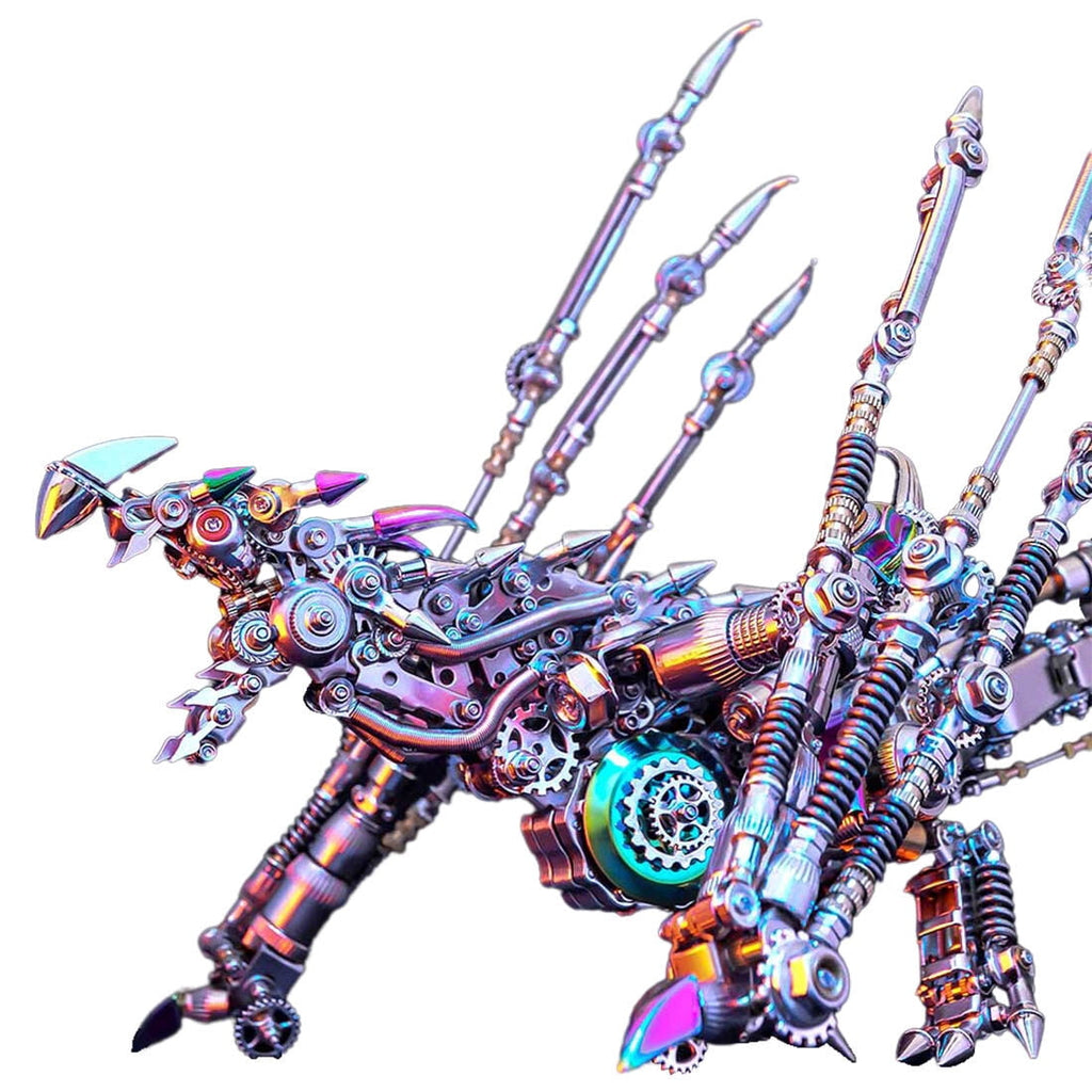 Lantern Fish 3D Metal Puzzle DIY Steampunk Assembly Kit, 700+PCS Mechanical Model with Movable Fins, Color-Changing Lamp & Collectible Gift for Adults & Teens