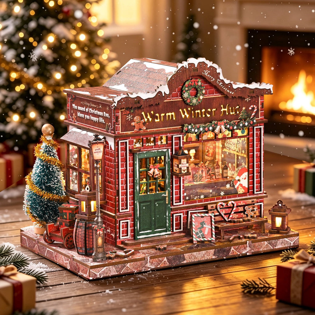 DIY Book Nook Kit with LED Light, Fantasy Wonderland Fold-Out Storybook Diorama, 3D Wooden Puzzle Bookshelf Decor Gift for Adults Teens