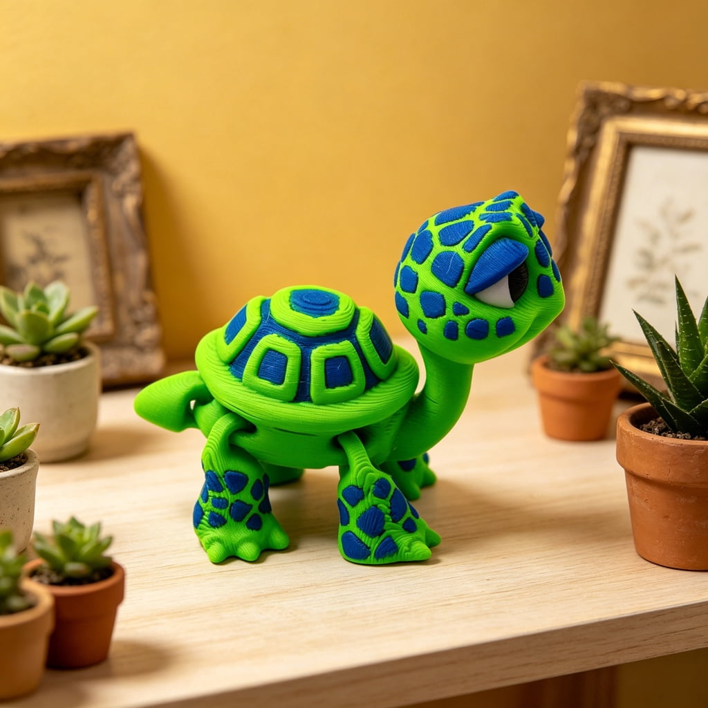 lanema 3D Printer with Flexible Articulated Joints Tortoise Ornament Collectible