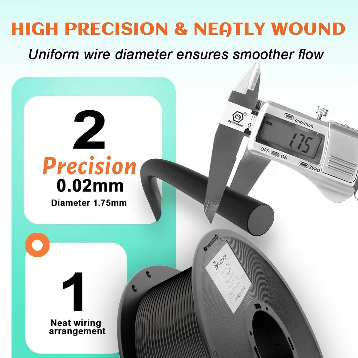 1.75mm PETG Printer Filament PETG Filament 1KG Filament for Printer Toughness Dimensional Accuracy +/- 0.02mm Fit FDM Printers