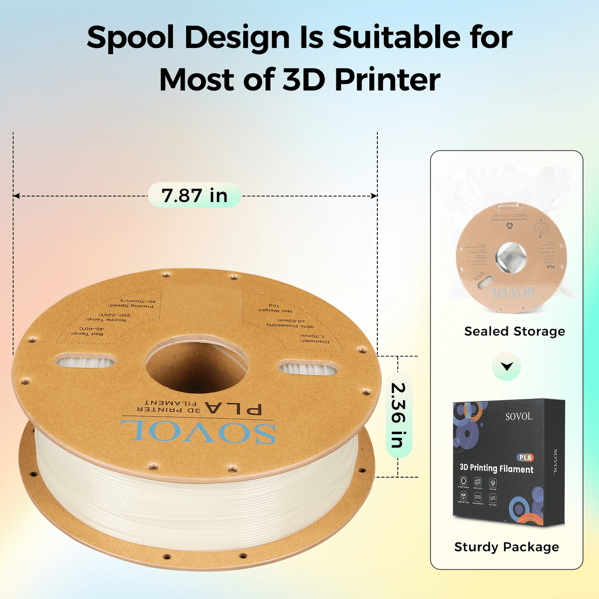 Sovol Silk PLA Filament with Blue Glitter 1kg 1.75mm, Color Changeable 3D Printer Filament 2.2lbs, Chameleon Shiny PLA Material +/-0.03mm, Shimmering 3D Printing Filament, Galaxy Blue