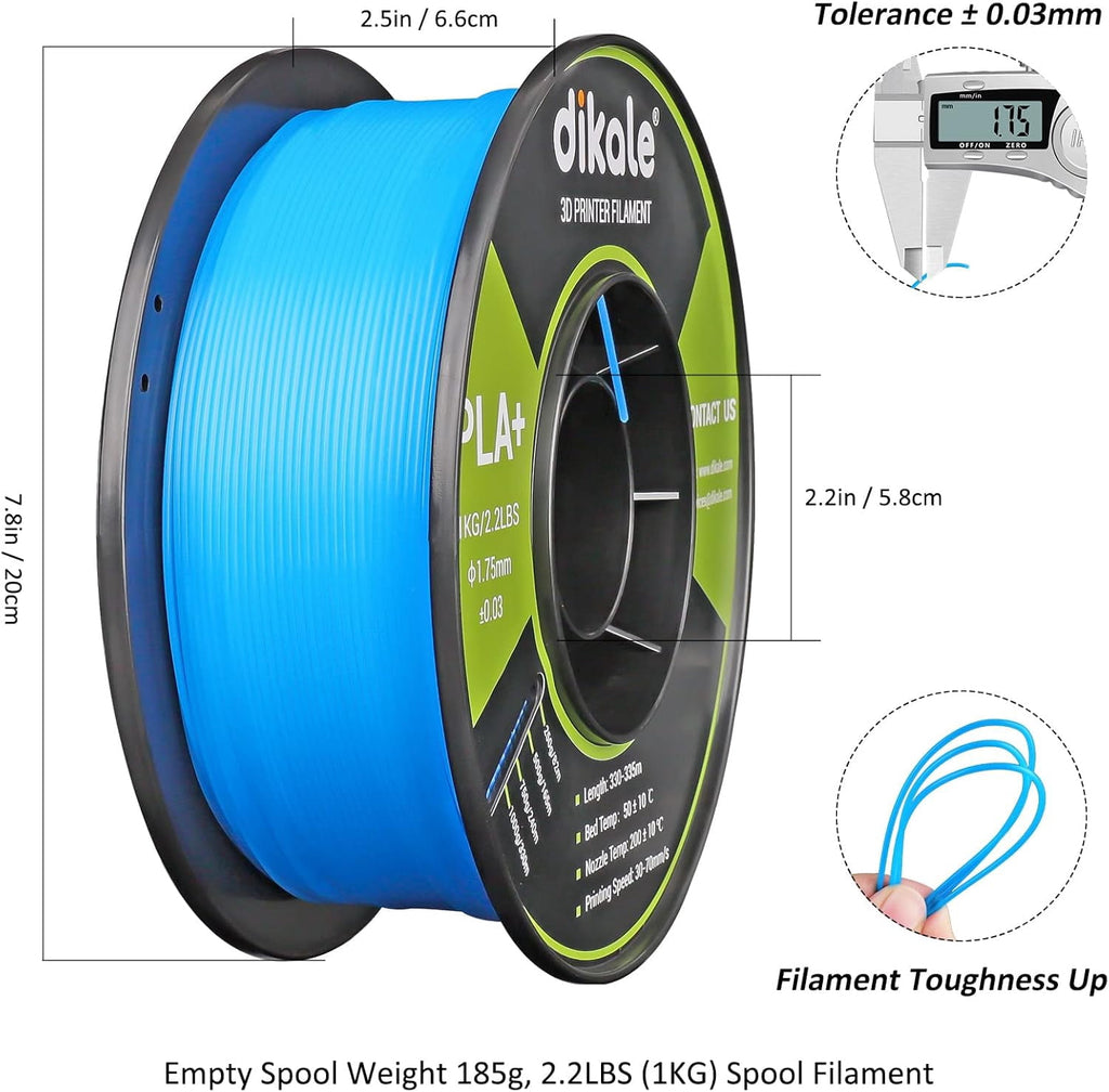PLA+ 3D Printer Filament Bundle, 12 Colors 250g Spools (3kg Total) 1.75mm, Assorted PLA Pro Plus Includes Black White Gray Clear Silk Silver Gold, Vacuum Sealed
