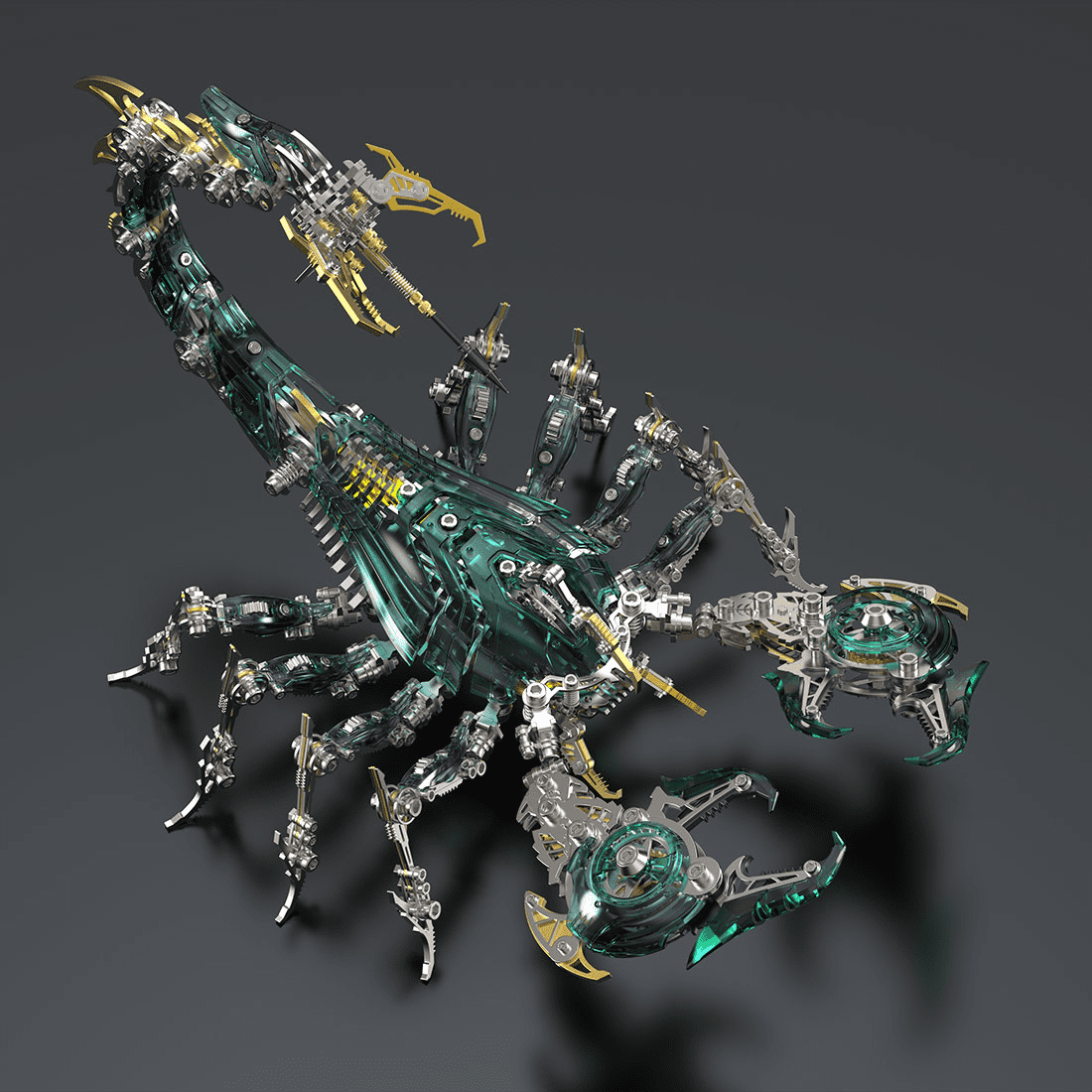 3D Metal Puzzle Frost Edge Full War Scorpion 1073 PCS, Steampunk Mechanical Model Kit With DIY Assembly, Home Display Desk Decor For Adult Collectors And Creative Gifts