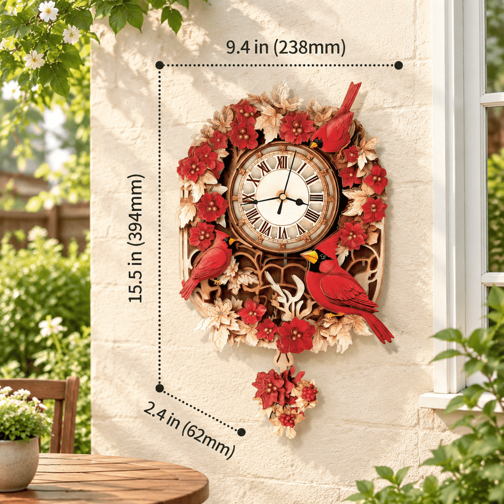 Fire Phoenix Wooden 3D Puzzle Clock DIY Model Kit for Adults