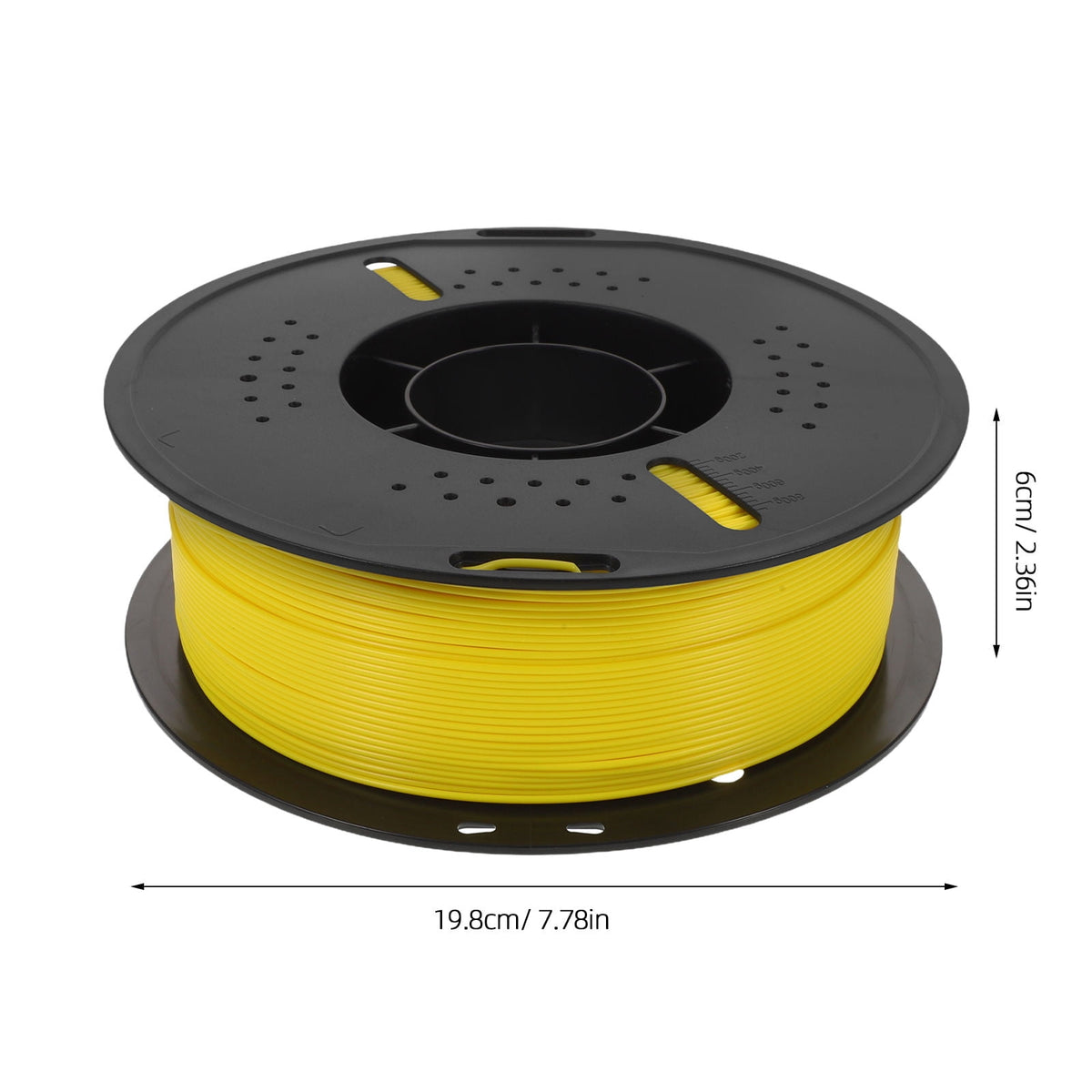 REOFLYUP Yellow PLA Filament Spool for 3D Printer, High Precision, Smooth Finish, Wide Compatibility for Model Printing