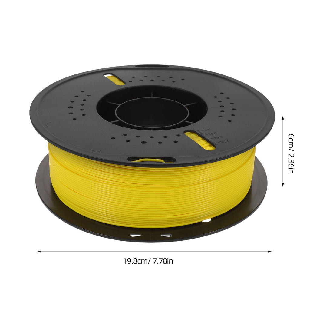 LOLIPPYY Yellow PLA 3D Printer Filament Spool, Precision Printing Material, Smooth , Easy to Use, Wide Printer Compatibility
