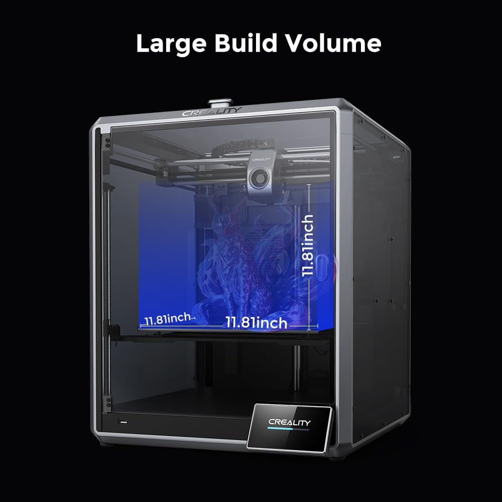 Creality K1 Max 3D Printer, 600mm/s High Speed, Smart AI Camera & LiDAR, CoreXY, 300℃ Printing, Large 11.81x11.81x11.81 in Build