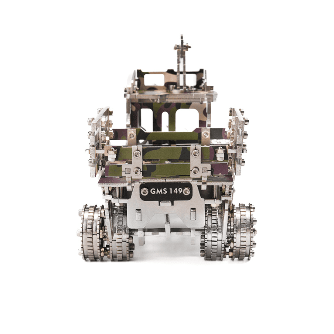Iron Blood Combat Vehicle 3D Metal Puzzle Model Kit, 100+PCS Steampunk Mechanical Assembly Kit, Stainless Steel DIY Puzzle Model, Desktop Display Collectible & Engineering Hobby Kit for Adults