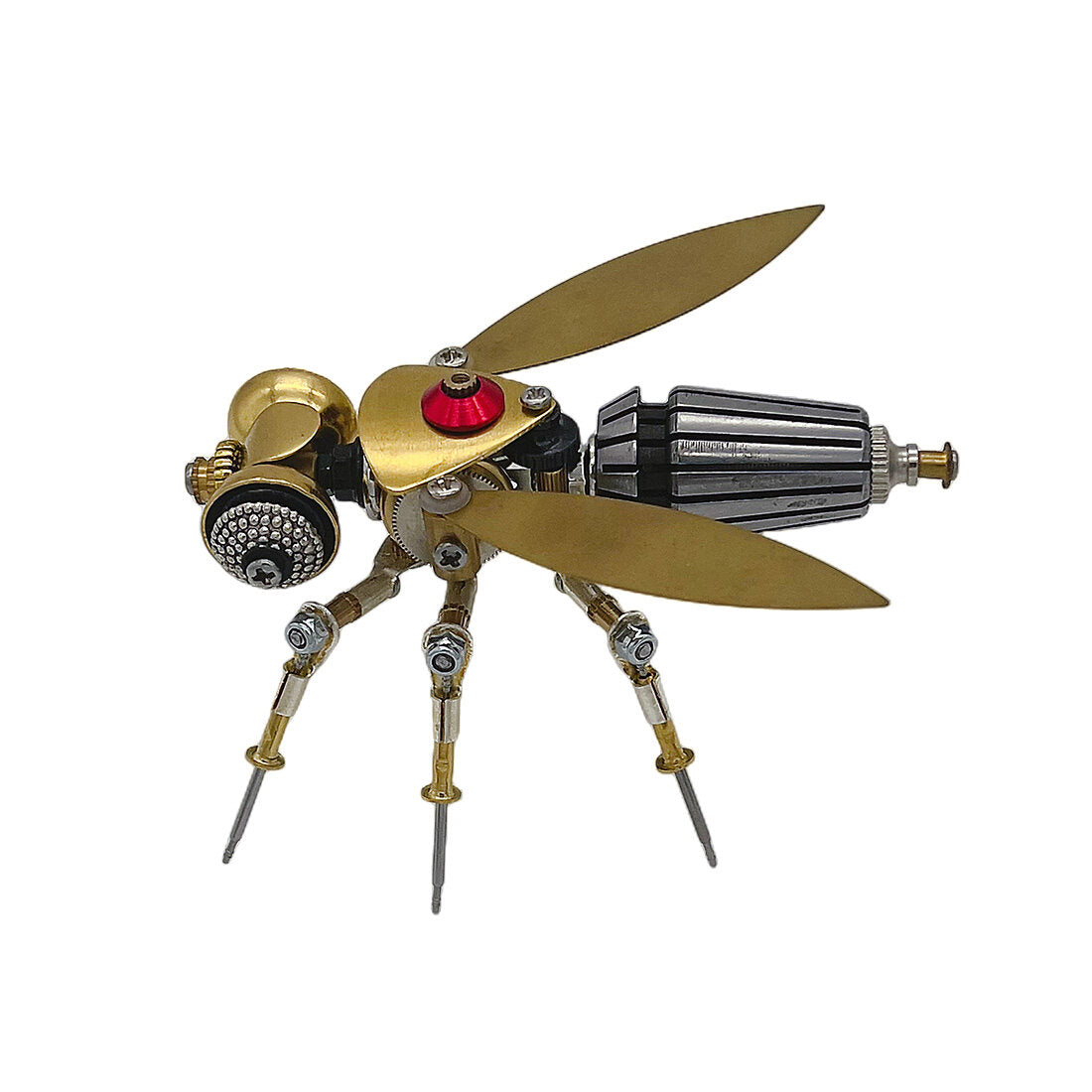 3-in-1 Steampunk Insect Metal Model Kit, Mosquito, Deck Insect & Bee Brass Puzzle Assembly Set, 270PCS 3D Jigsaw Puzzles for Adults