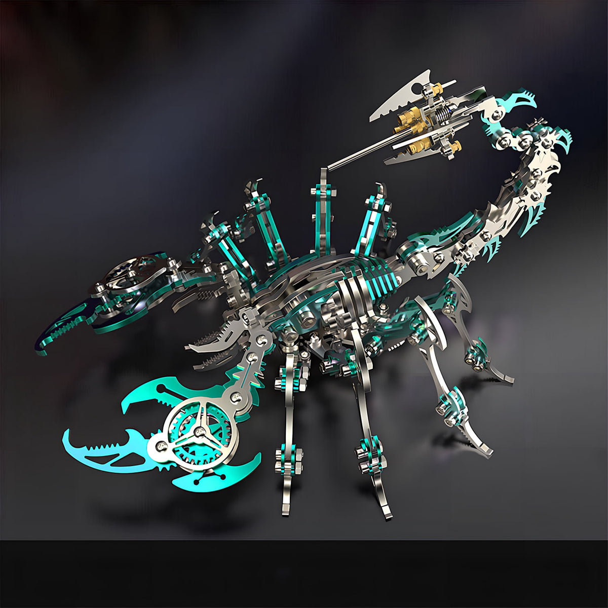 Metalkitor Scorpion 3D Metal Puzzle Kit - 454 Pcs, Mechanical Model for Adults/Teens, Golden, Ideal Gift & Decor
