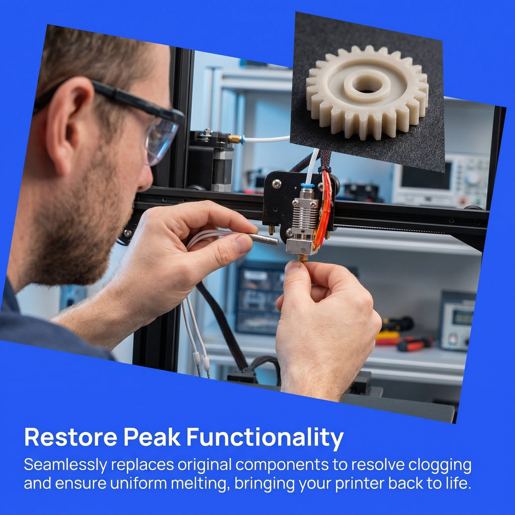 FOMIYES High Temperature 3D Printer Heating Tube White Silicon for Reliable Performance
