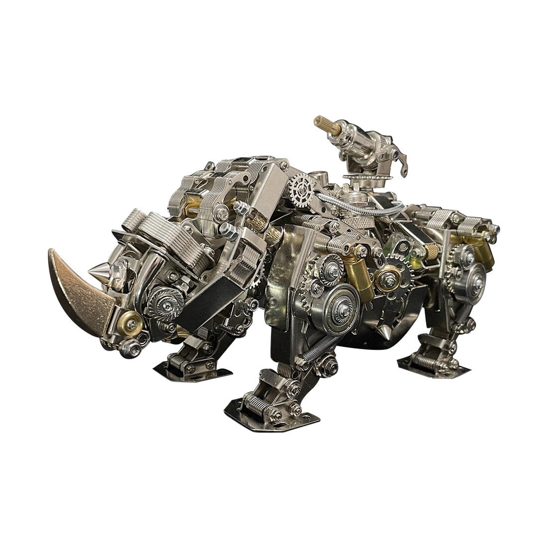 Lantern Fish Model Kit with LED Lights, 3D Metal Puzzle for Adults, DIY Steampunk Anglerfish, 700+ PCS, 7-Color Light, Articulated Jaw, Desk Decor & Holiday Gift