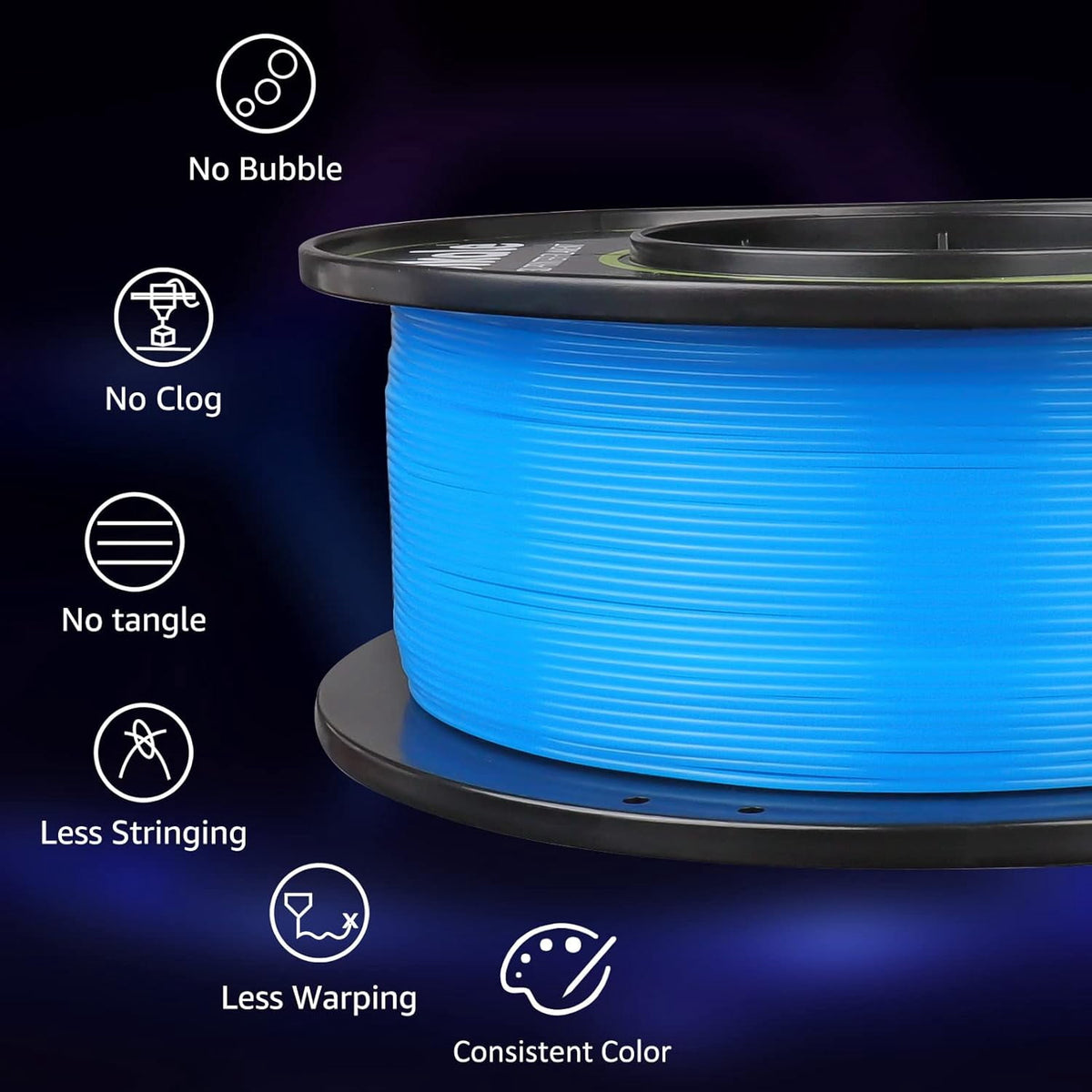 PLA+ 3D Printer Filament Bundle, 12 Colors 250g Spools (3kg Total) 1.75mm, Assorted PLA Pro Plus Includes Black White Gray Clear Silk Silver Gold, Vacuum Sealed