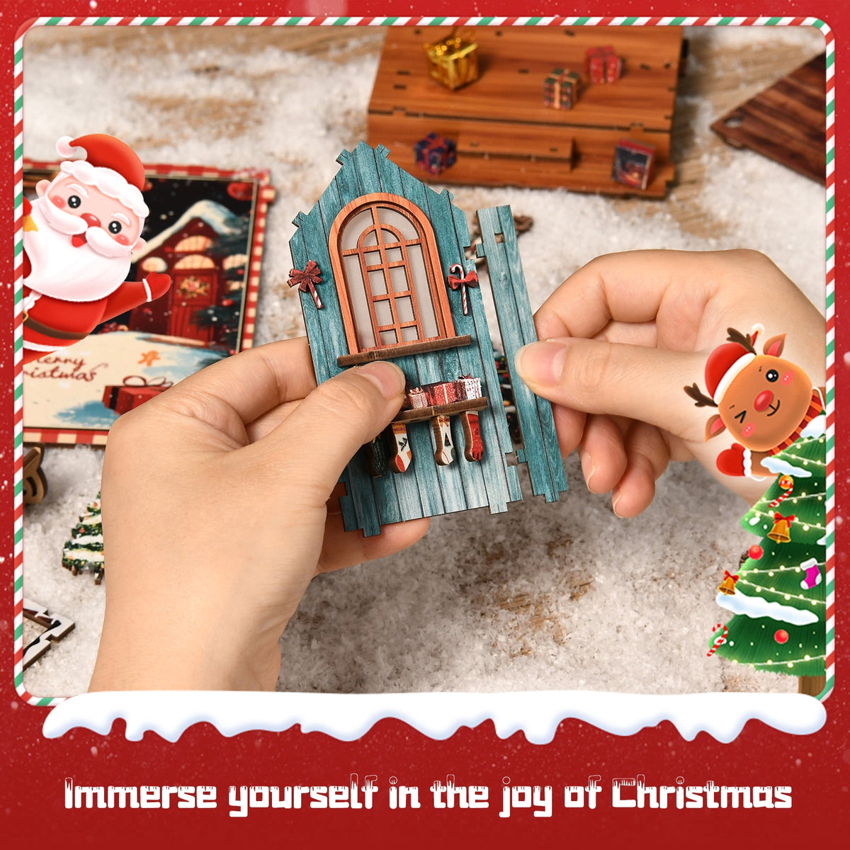 Book Nook Kit, DIY Miniature House Kit for Adults Beginners, Dollhouse Mini Booknook Kits, Wood Bookends Building Model Puzzle Toy with LED Light, 3D Wooden Puzzles Crafts Gifts