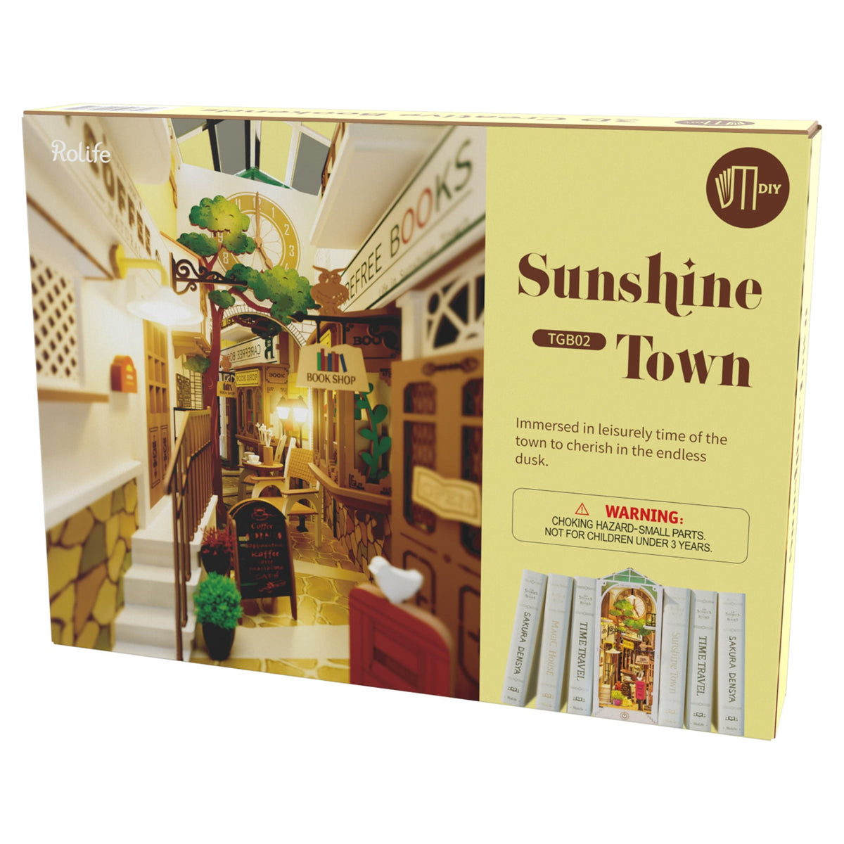 Rolife 3D Jigsaw Puzzle Wooden Model Building Kit Book Nook Decorative Bookend Stand DIY Bookshelf Insert Decor Gift for Teen Adults