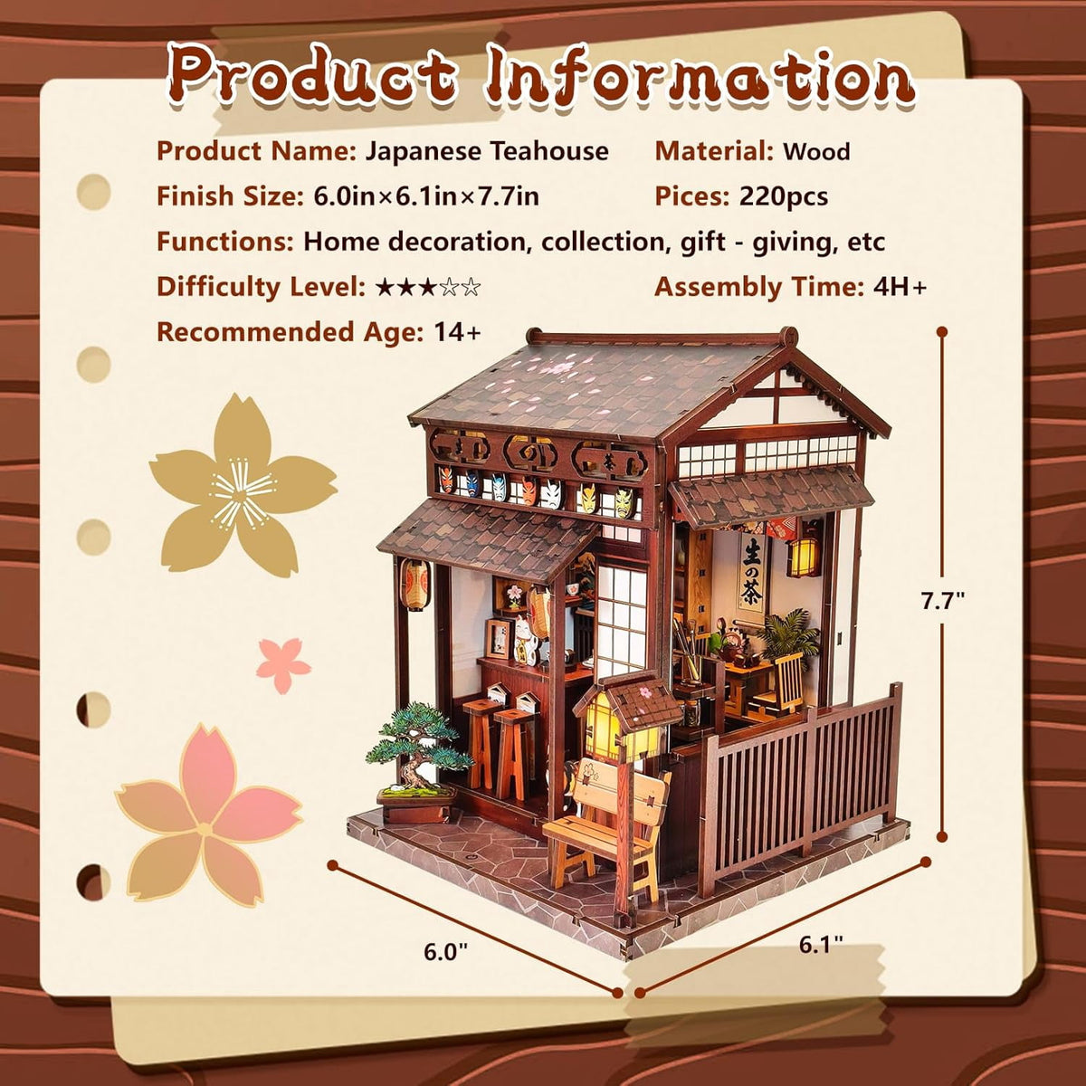 Book Nook Kit for Adults, Booknook DIY Miniature House Kit, 3D Wooden Puzzles for Adults and Teens, Wood Gifts for Book Lovers Women Friends