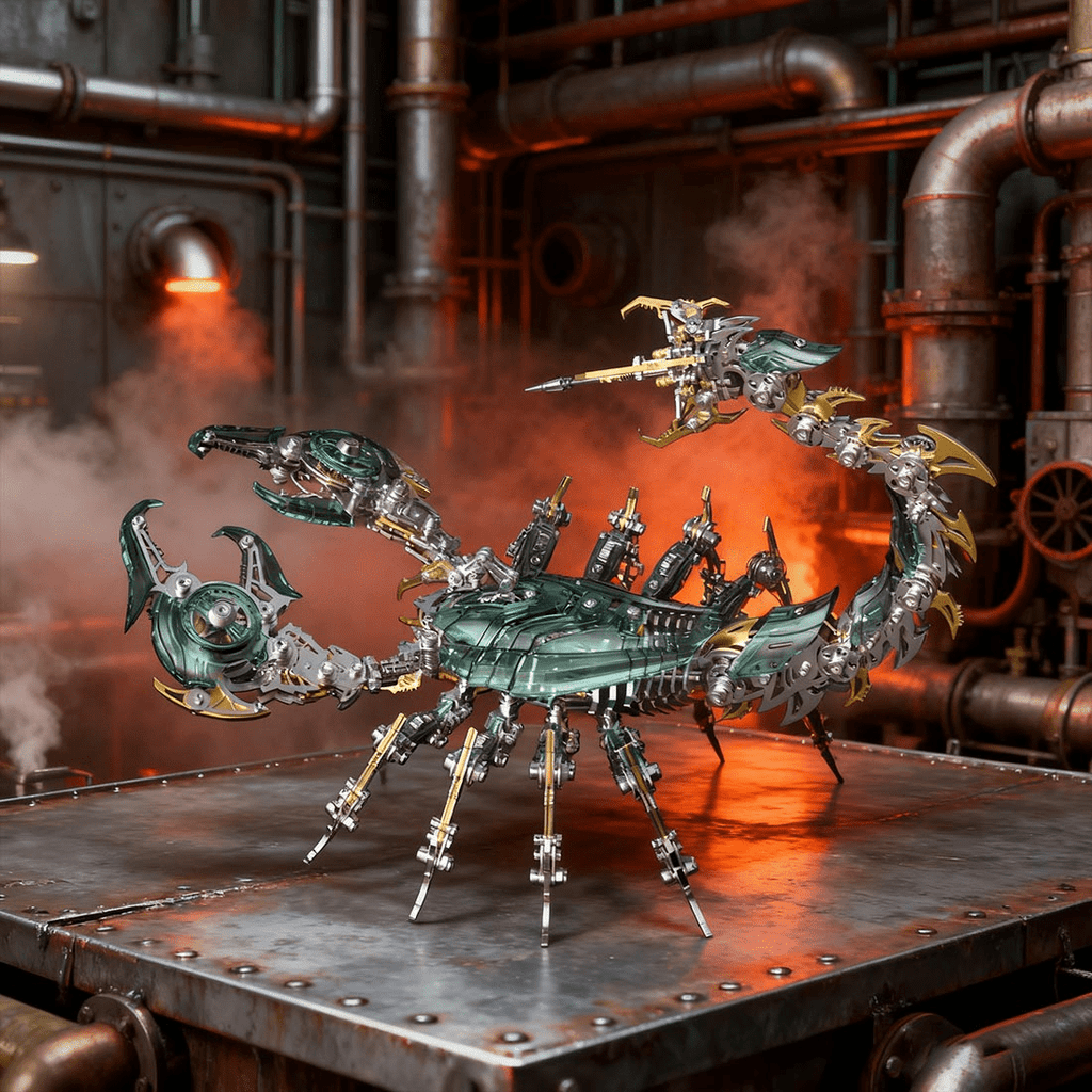 3D Metal Puzzle Frost Edge Full War Scorpion 1073 PCS, Steampunk Mechanical Model Kit With DIY Assembly, Home Display Desk Decor For Adult Collectors And Creative Gifts