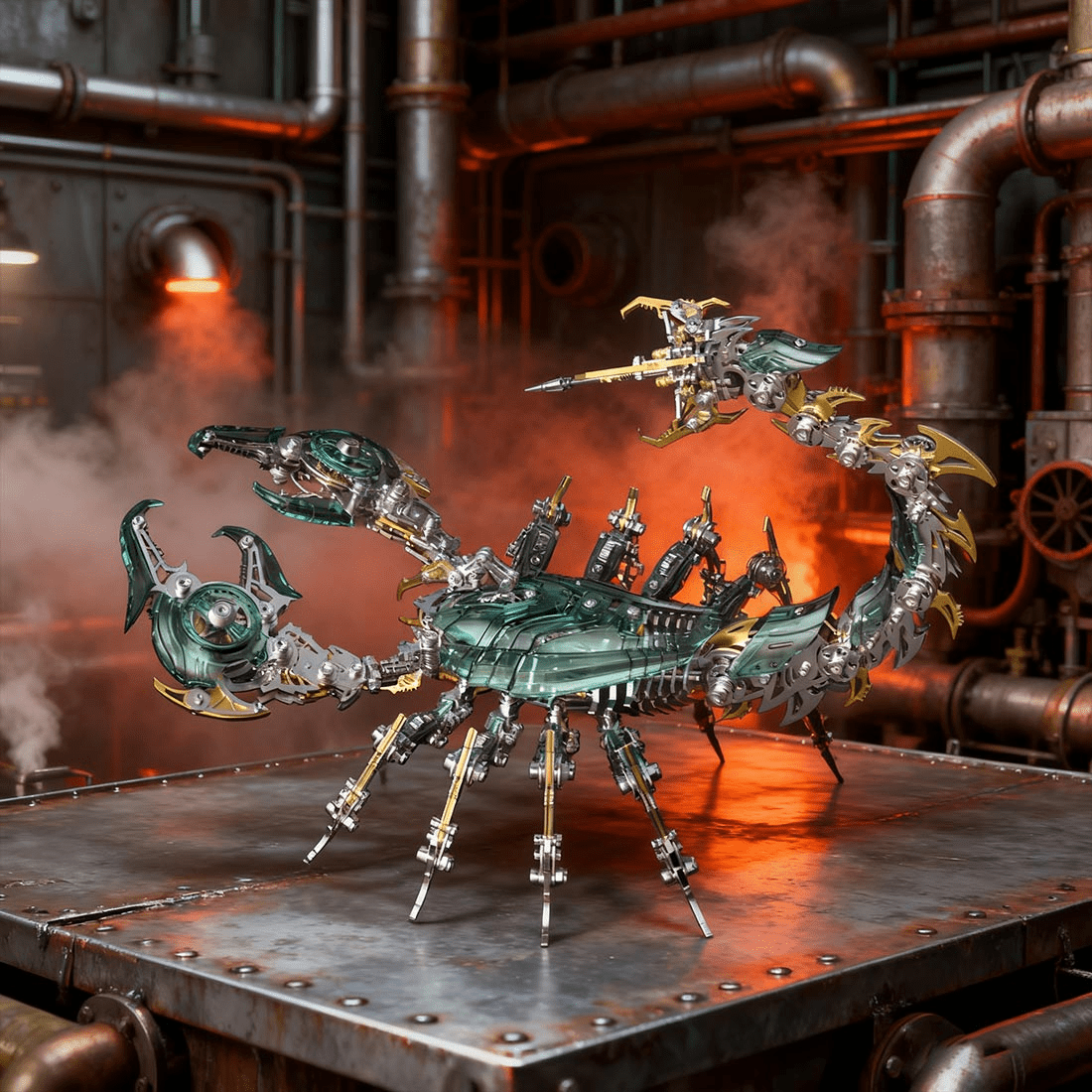 3D Metal Puzzle Frost Edge Full War Scorpion 1073 PCS, Steampunk Mechanical Model Kit With DIY Assembly, Home Display Desk Decor For Adult Collectors And Creative Gifts