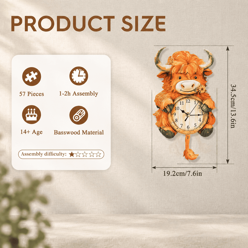 Butterfly Clock 3D Wooden Puzzle Clock DIY Mechanical Craft Kit for Adults Teens