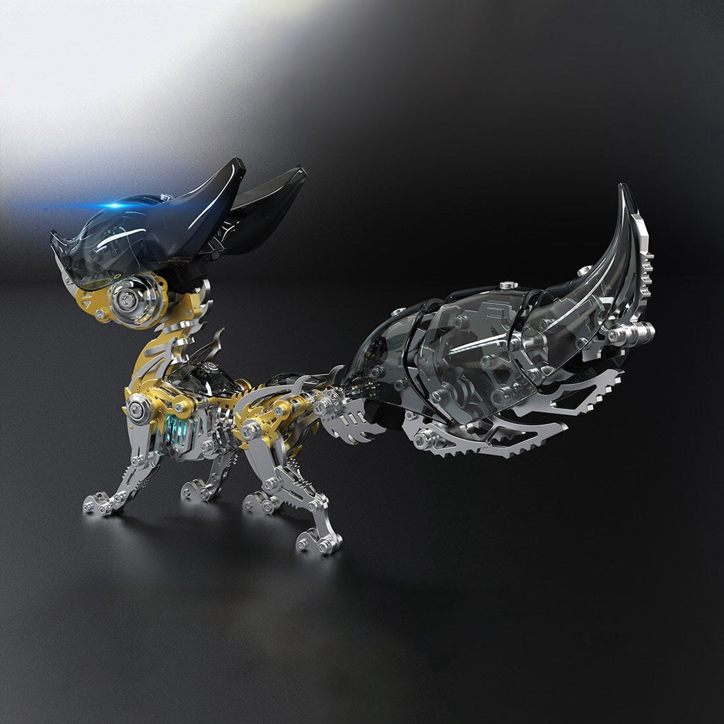 3D Metal Puzzle Linglong Fox Hanfei 339 PCS, Steampunk Mechanical Model Kit With DIY Assembly, Home Display Desk Decor For Adult Collectors And Creative Gifts