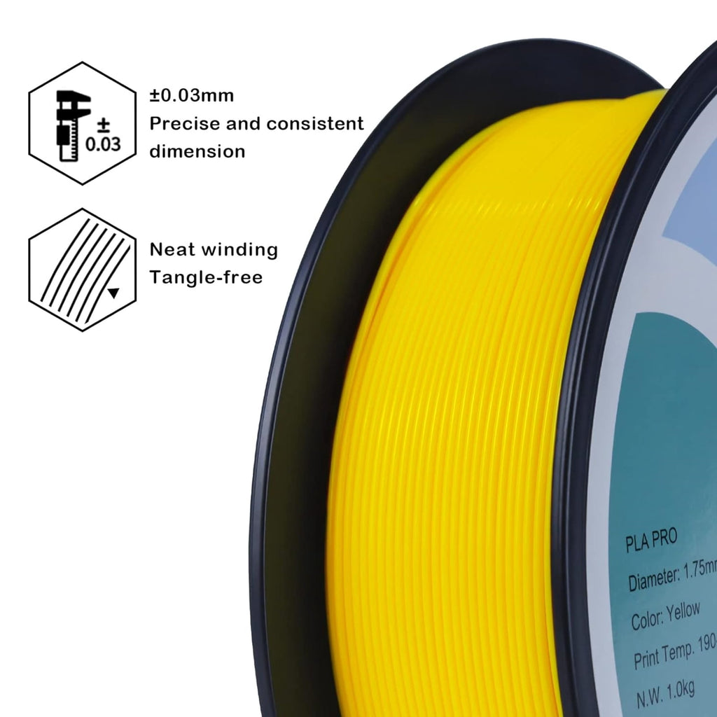 Ziro 3D PLA PRO Filament, 1.75mm 1kg, Metallic Silver