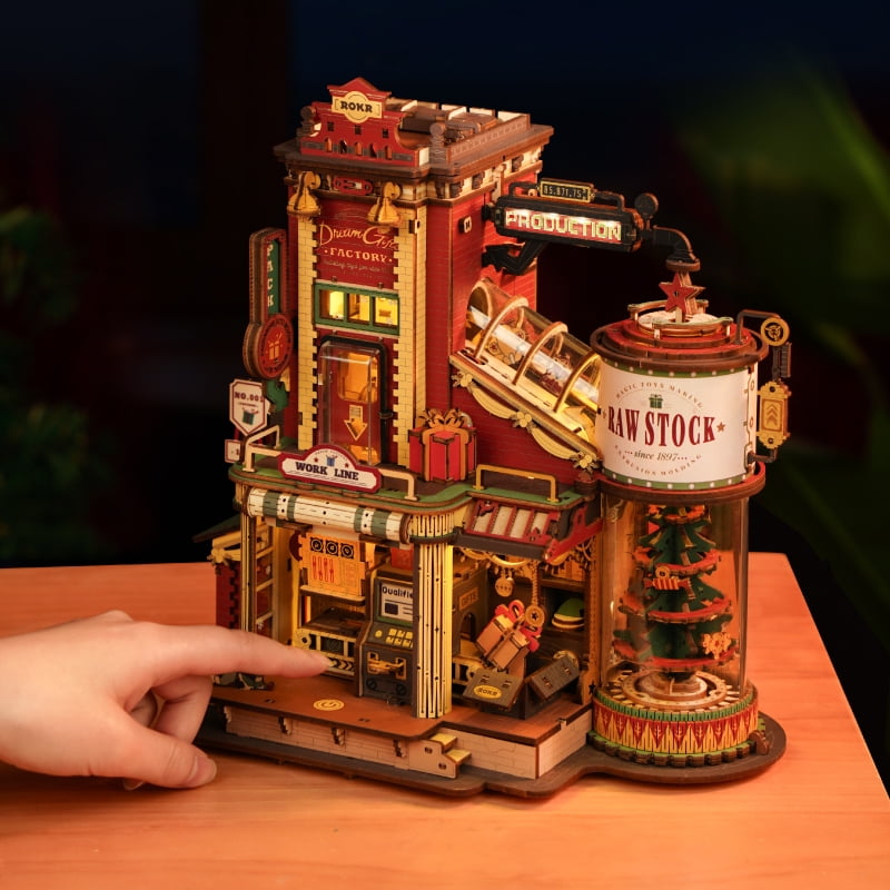 ROKR 3D Jigsaw Wooden Puzzle Dream Gift Magic Factory Model Kit for Adults & Kids Xmas Gift Toys