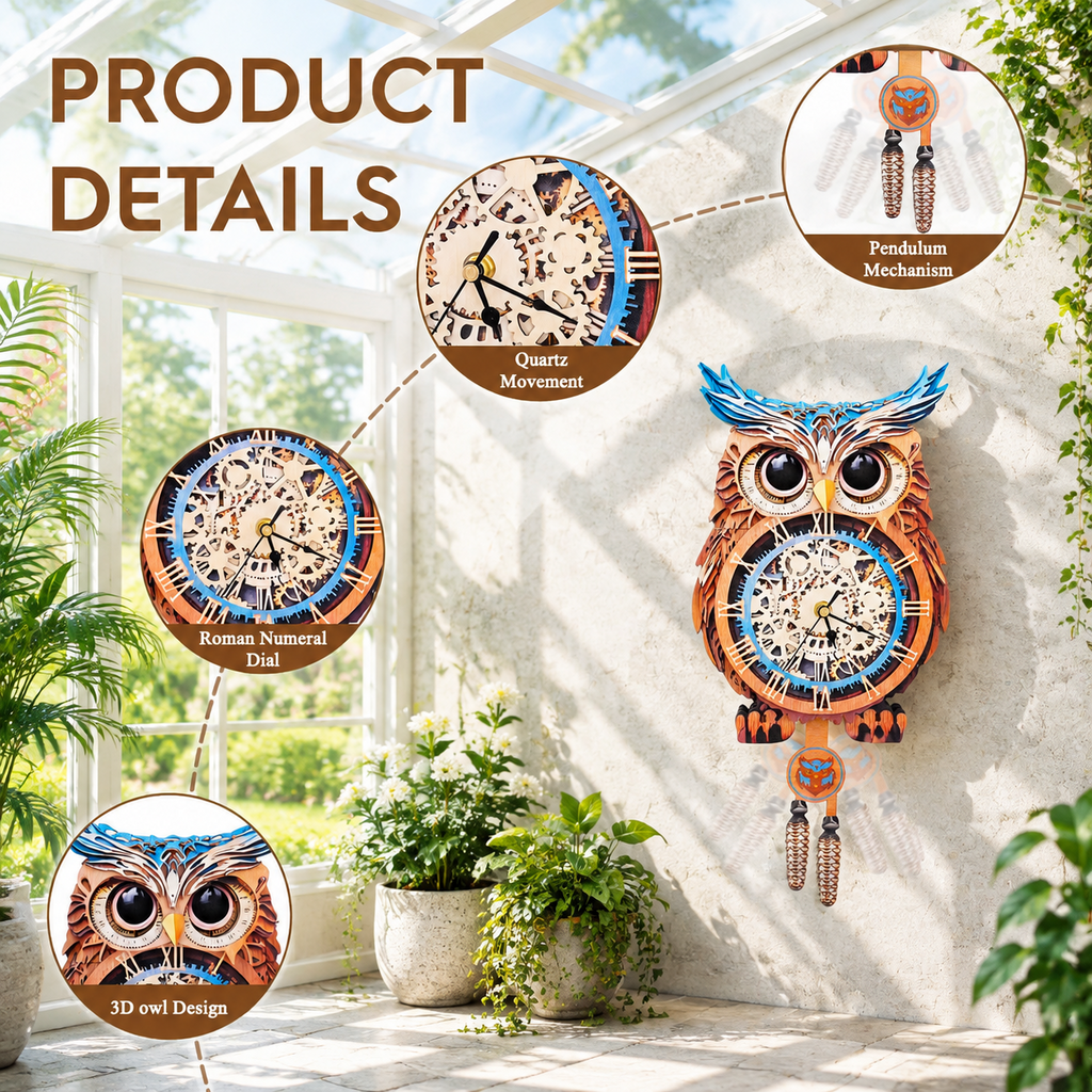 Butterfly Clock 3D Wooden Puzzle Clock DIY Mechanical Craft Kit for Adults Teens