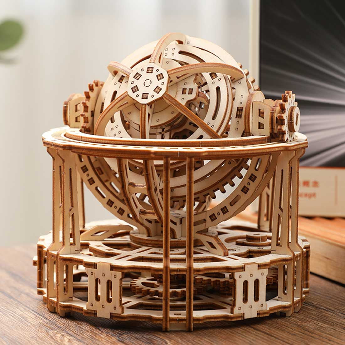3D Wooden Puzzles Kits, Tourbillon Timer 3D DIY Assembly Model Kit with Mechanical Transmission, DIY Craft Decor Gift for Teens and Adults (218PCS)