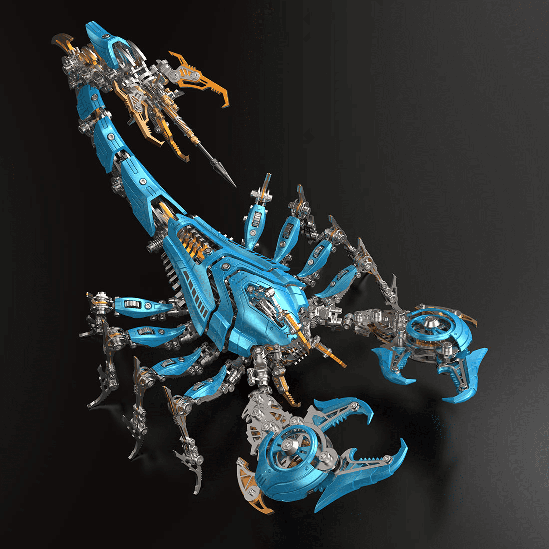 3D Metal Puzzle Frost Edge Full War Scorpion 1073 PCS, Steampunk Mechanical Model Kit With DIY Assembly, Home Display Desk Decor For Adult Collectors And Creative Gifts