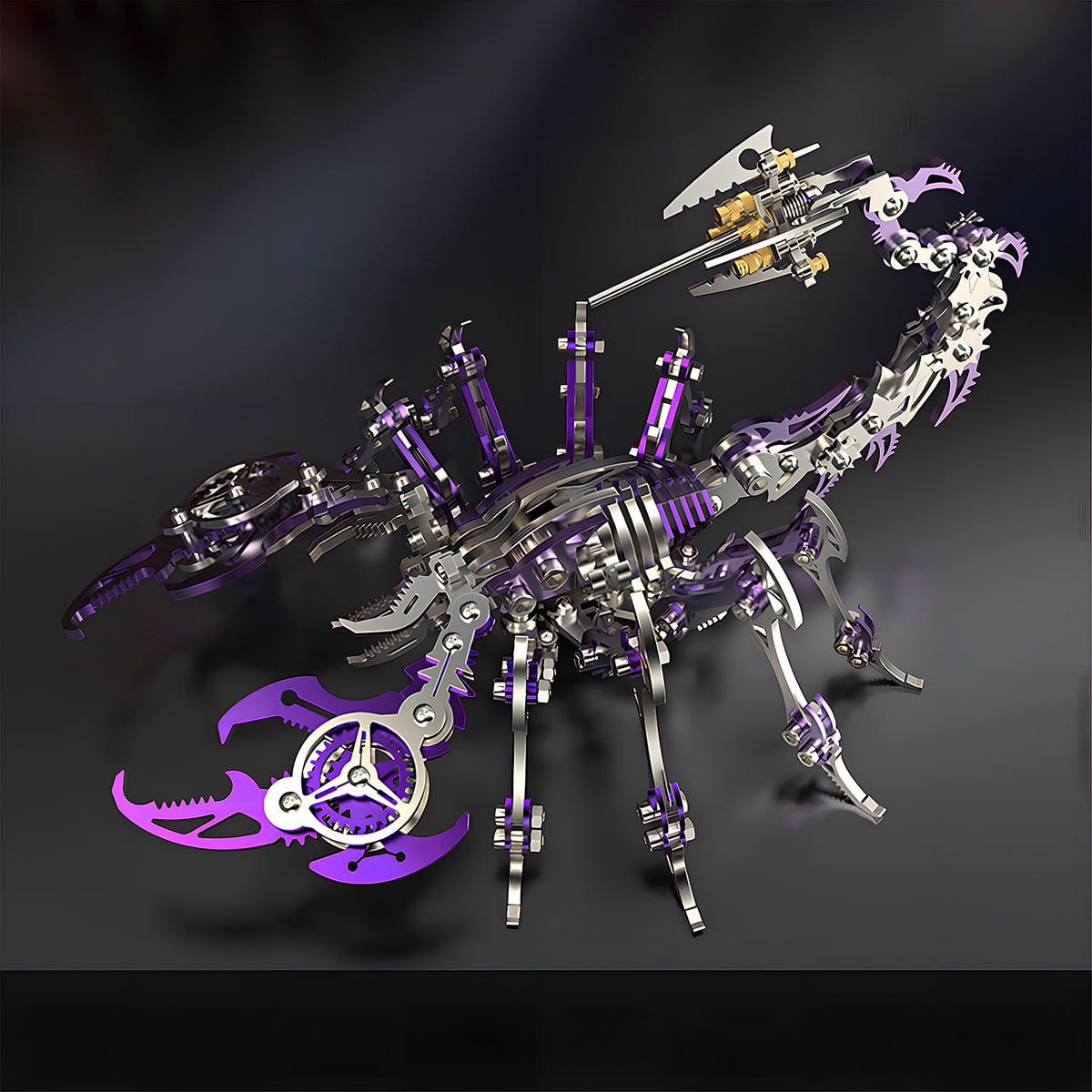 Metalkitor Scorpion 3D Metal Puzzle Kit - 454 Pcs, Mechanical Model for Adults/Teens, Golden, Ideal Gift & Decor