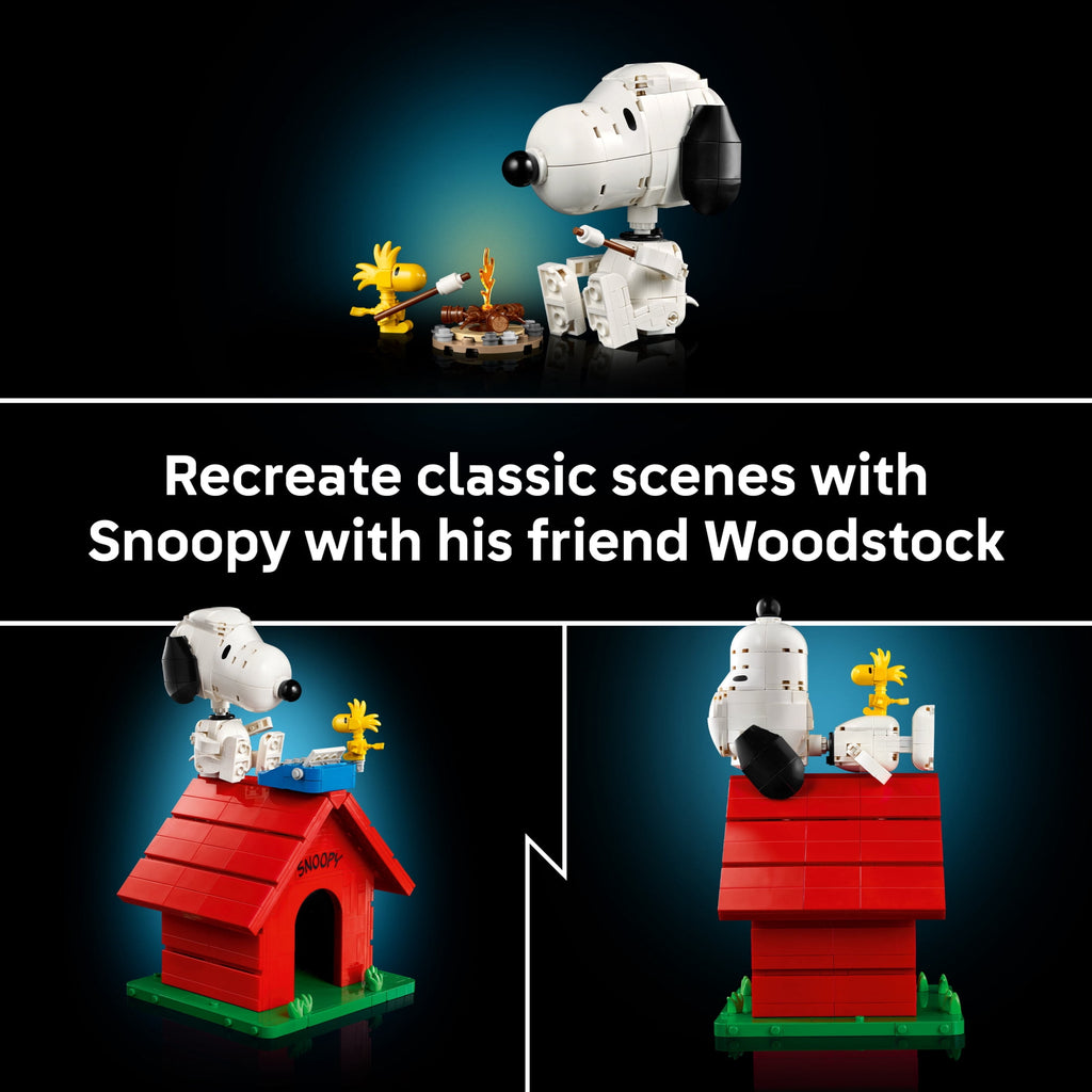 LEGO Ideas Peanuts: Snoopy's Doghouse Collectible Building Set for Adults - Room or Office Decor for Women & Men, Ages 18+ - Gift for Fans - W/ Woodstock Figure - 21368