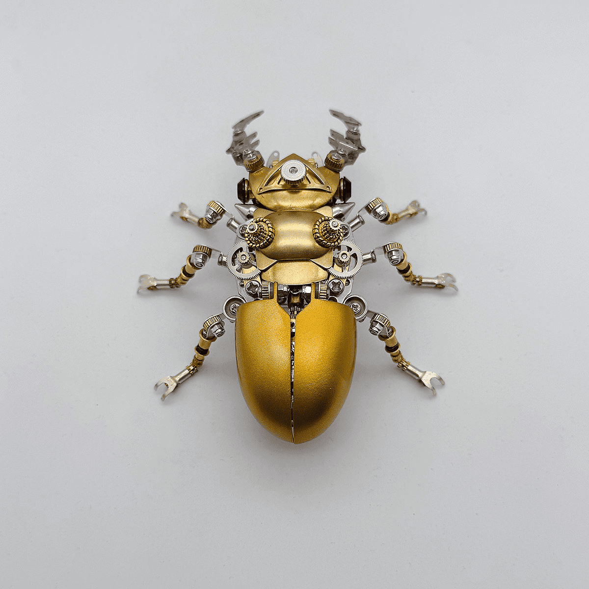 3D Metal Hercules Beetle Model Kit with LED Lights, 400PCS DIY Assembly, Steampunk Insect Animal Metal Puzzle for Adults & Teens 16+, Exquisite Desk Decor, Gift for Men