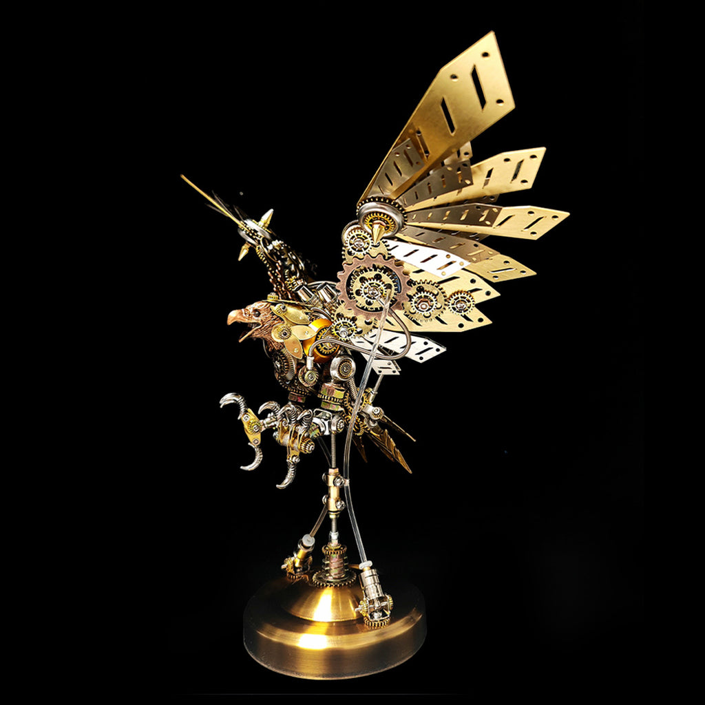 Hummingbird 3D Metal Puzzle for Adults, Mechanical Dynamic Bird Metal Model Kit with Transmission Mechanism, DIY Assembly Bionic Bird 3D Puzzle Jigsaw Animal, Semi-Finished