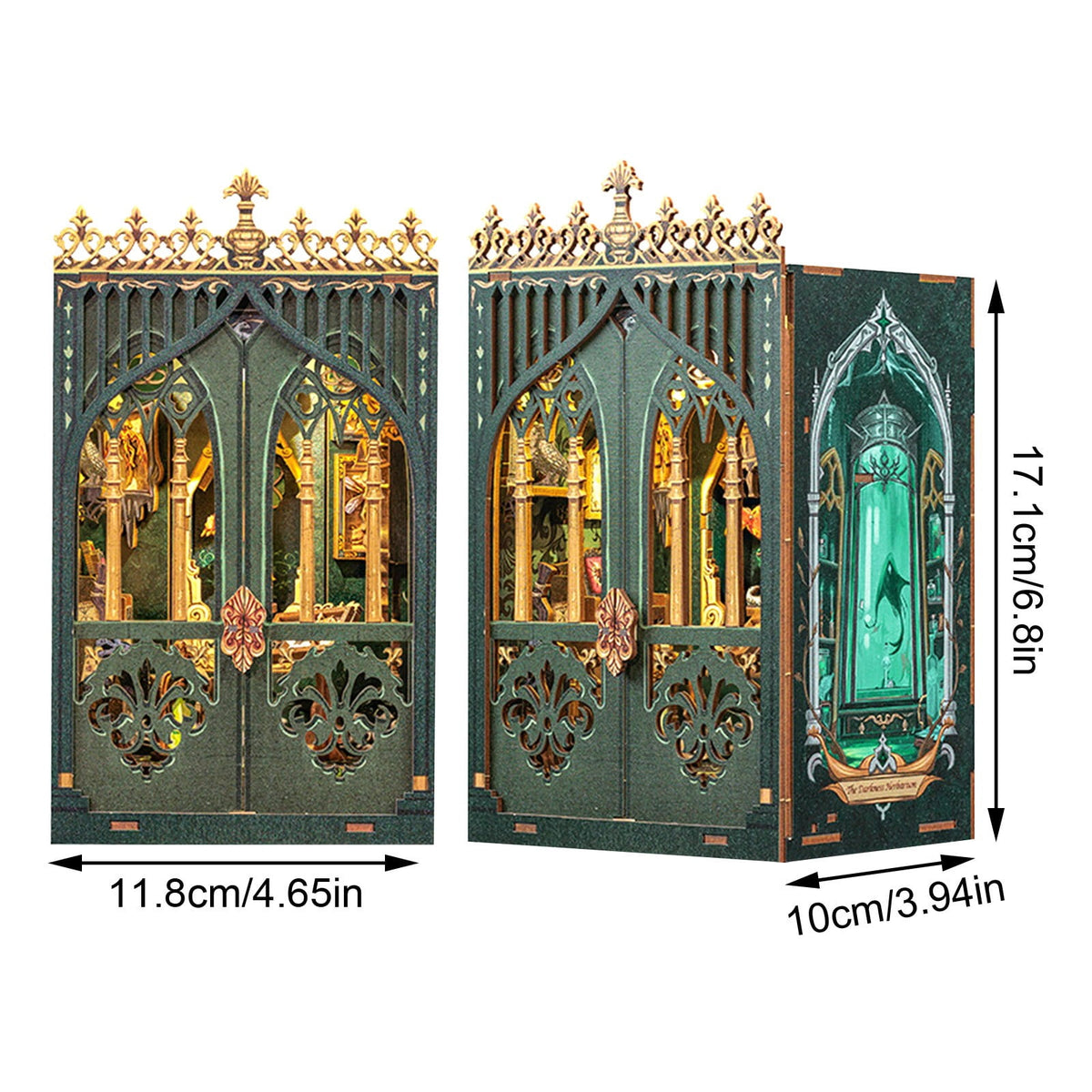 Owl Bookstore Book Nook Kit - DIY Miniature House Building Kit for Adults & Teens, 3D Wooden Puzzle Crafts for Bookshelf Decor & Gifts