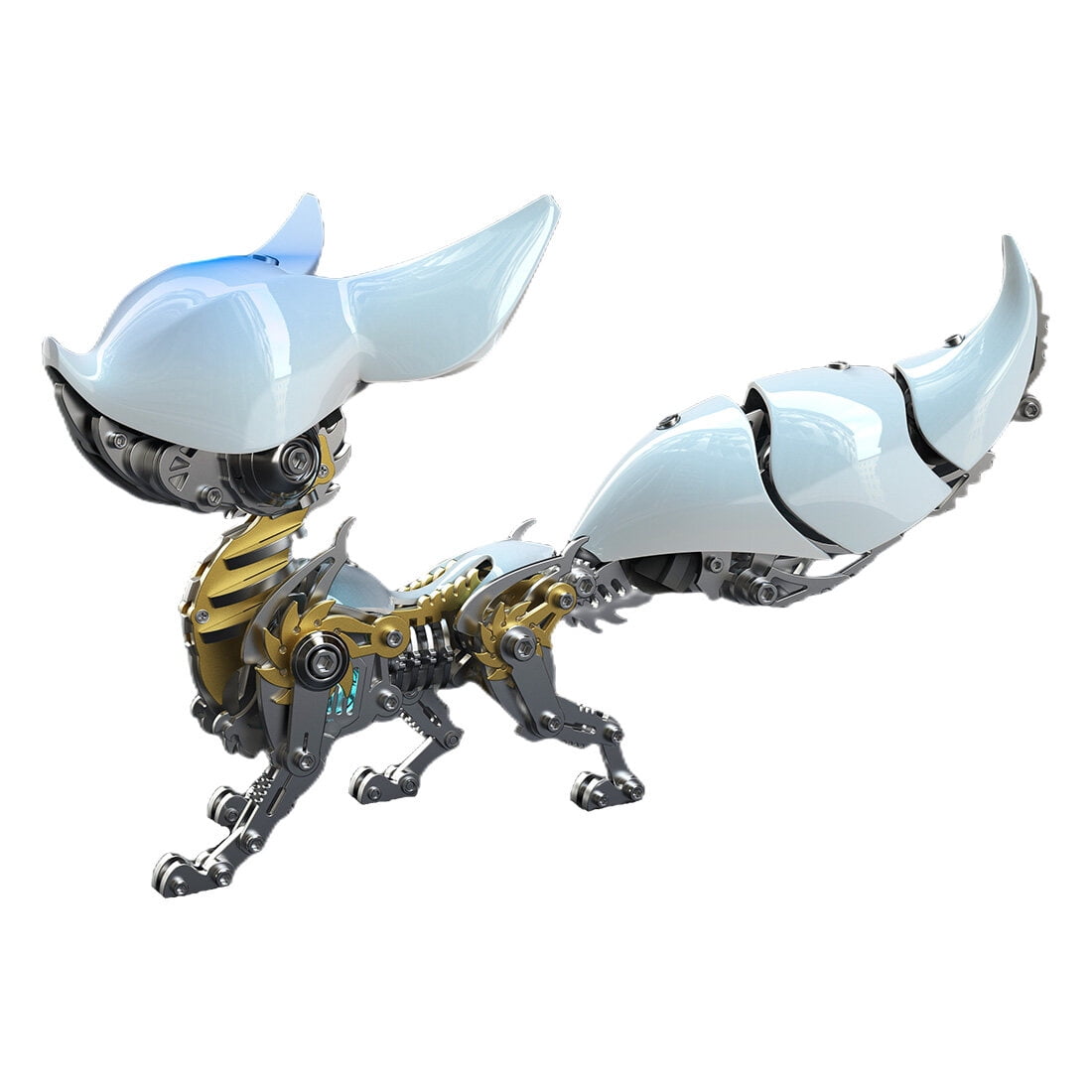 3D Metal Puzzle Linglong Fox Hanfei 339 PCS, Steampunk Mechanical Model Kit With DIY Assembly, Home Display Desk Decor For Adult Collectors And Creative Gifts