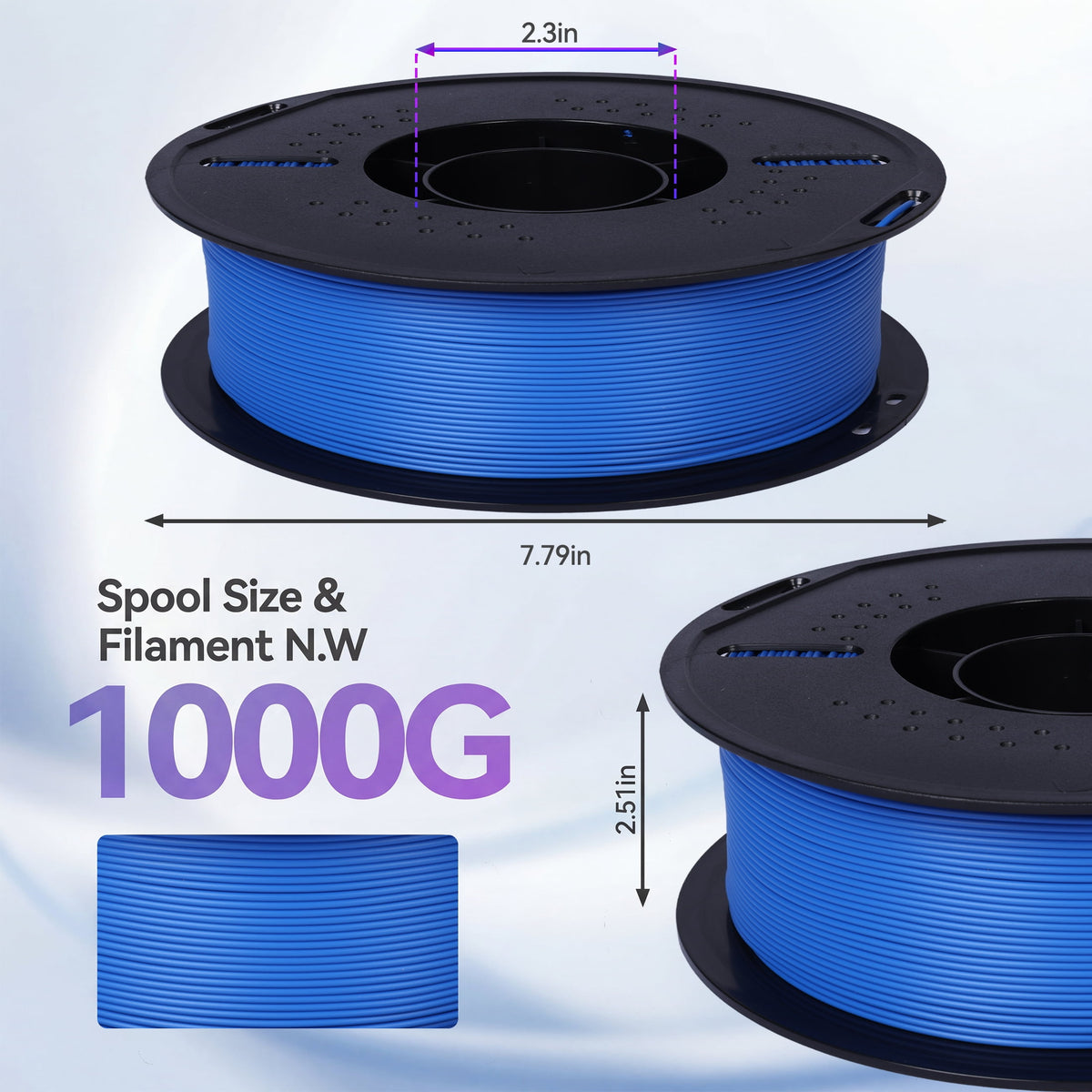 Epelay PLA Plus 3D Printer Filament, 1.75mm, 1kg Spool, Black, Compatible with Most FDM Printers