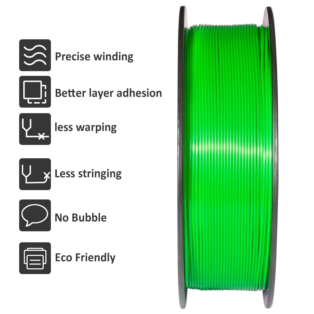 Geeetech 3D Printer PLA Filament Silk Sky Blue Toughness Enhanced Filament with 1.75mm Dimensional Accuracy +/-0.03mm, 1080 Feet per Roll, Vacuum Packaging for Most 3D FDM Printer