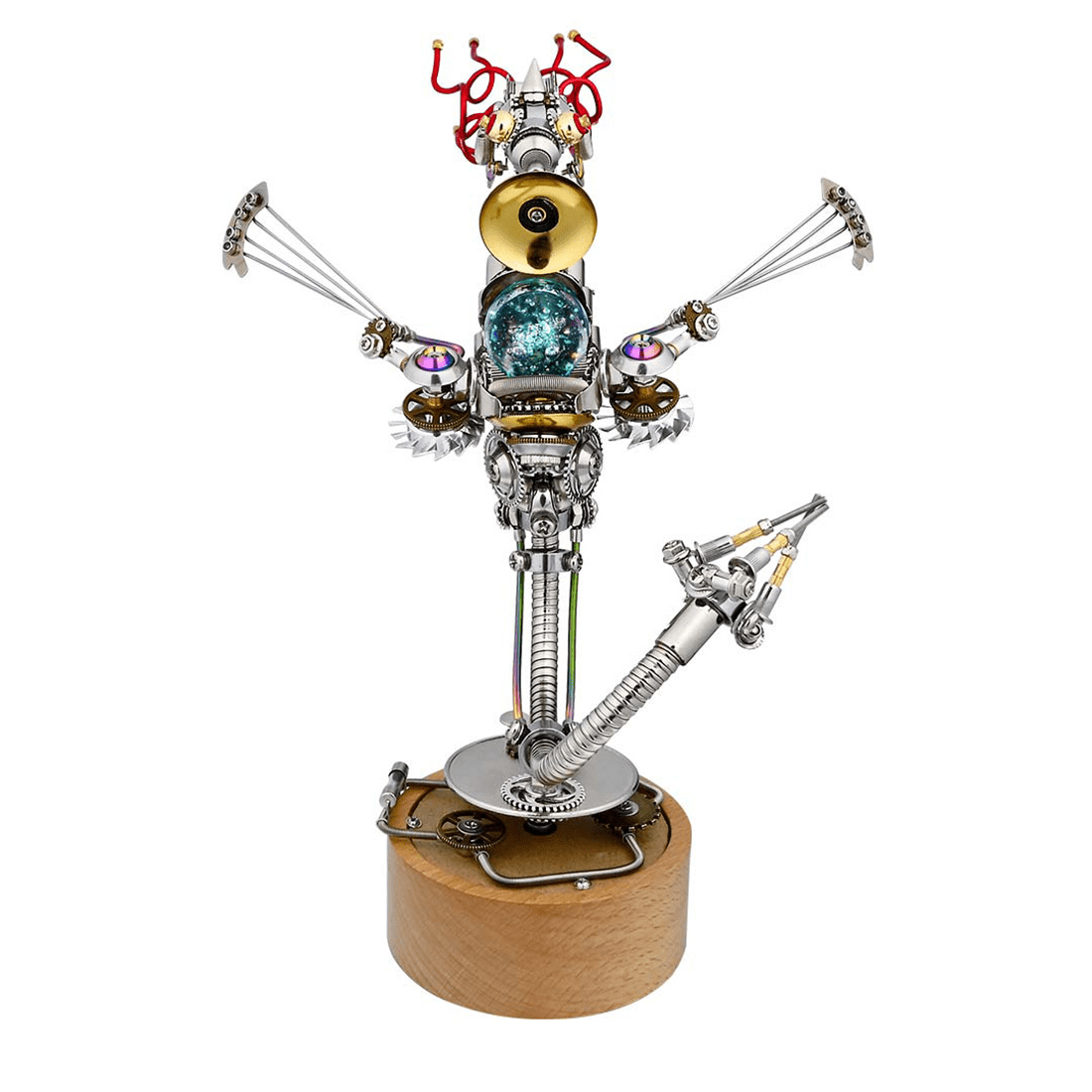 3D Metal Puzzles Steampunk Giant Squid Model Kit, 295+PCS DIY Assembly, Animal Metal Puzzle for Adults & Teens 16+, Exquisite Desktop Display for Home and Office Decor