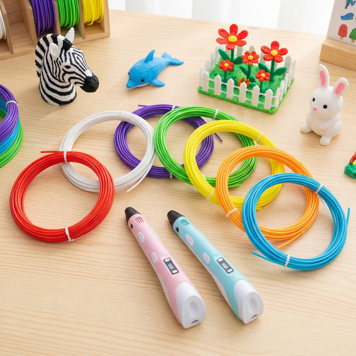 3D Pen PLA Filament Refills, 1.75mm PLA Filament Pack of 20 Colors