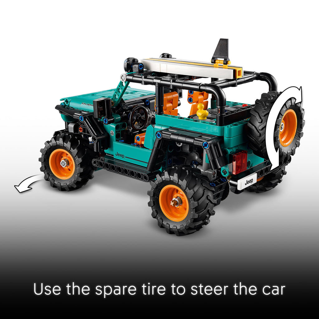 LEGO Technic Jeep Wrangler Rubicon SUV - Building Toy for Boys & Girls, Ages 10+ - Model Car Kit with Detailed Features - Display Set for Bedroom Decor - Gift for Birthdays - 42227